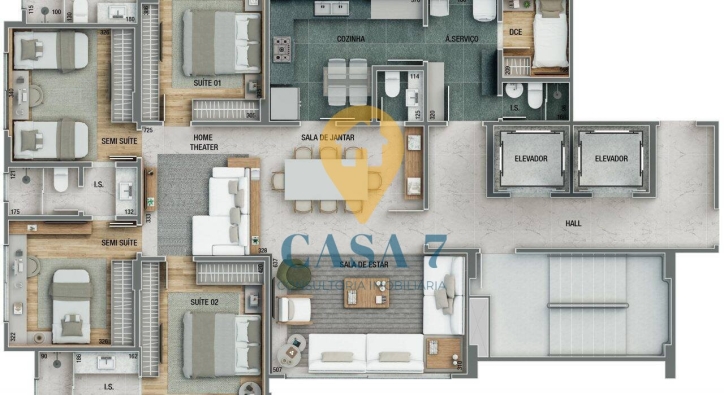 Apartamento à venda com 4 quartos, 140m² - Foto 19