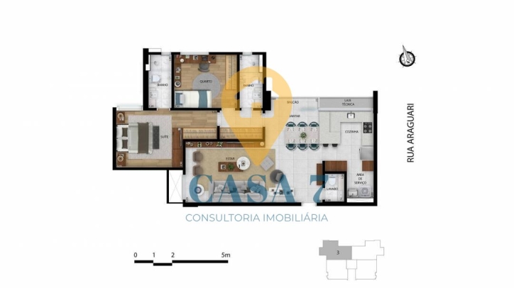 Apartamento à venda com 2 quartos, 66m² - Foto 5