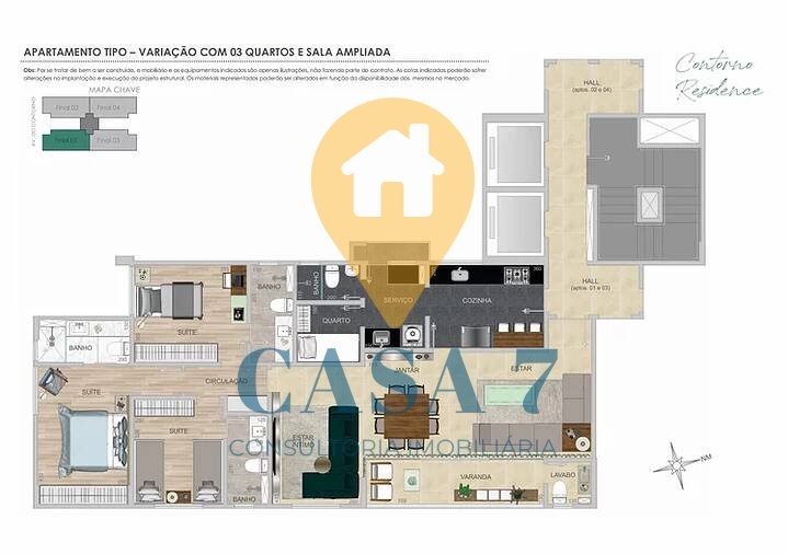 Apartamento à venda com 4 quartos, 130m² - Foto 7