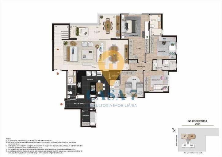 Apartamento à venda com 4 quartos, 173m² - Foto 5