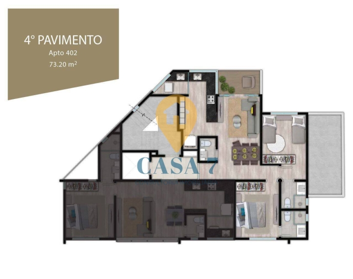 Apartamento à venda com 3 quartos, 8646m² - Foto 4