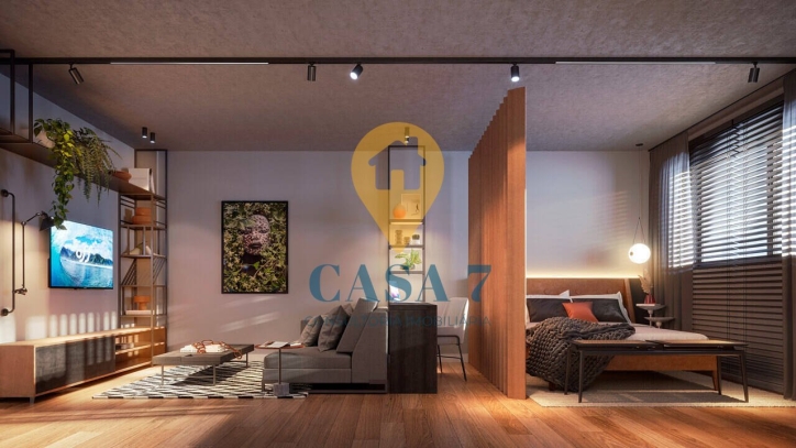 Apartamento à venda com 1 quarto, 37m² - Foto 2