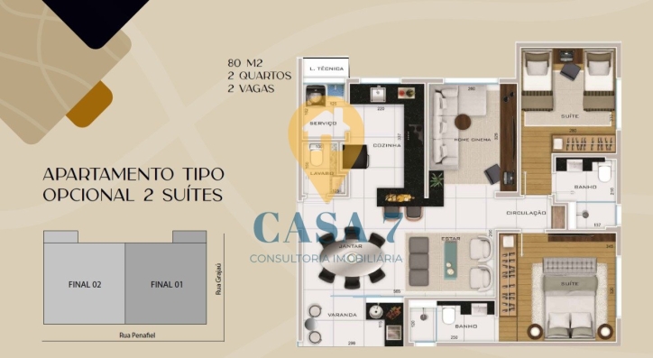 Apartamento à venda com 3 quartos, 80m² - Foto 9