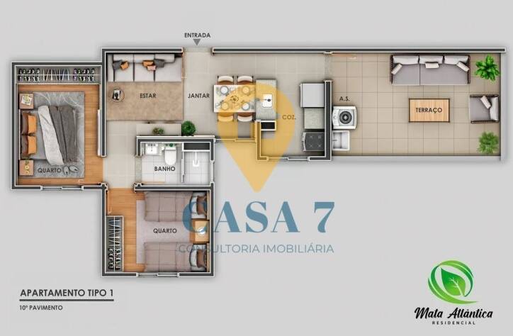 Apartamento à venda com 2 quartos, 80m² - Foto 3