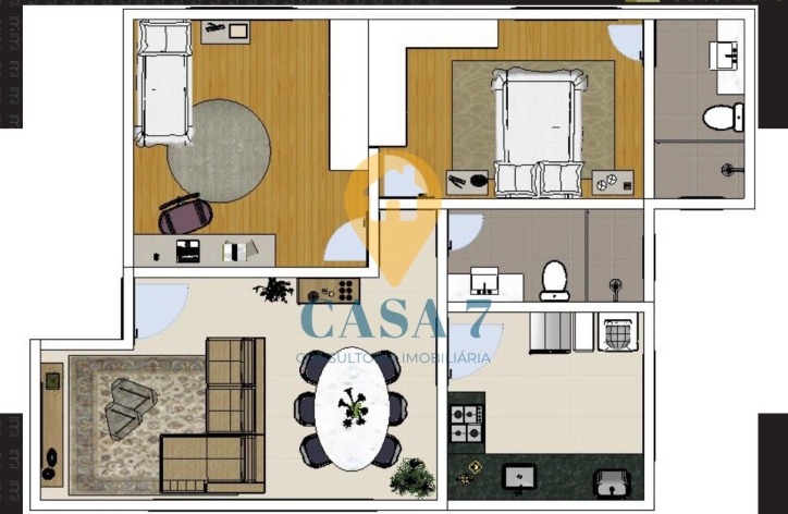 Apartamento à venda com 2 quartos, 55m² - Foto 2