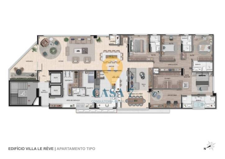 Apartamento à venda com 4 quartos, 315m² - Foto 1