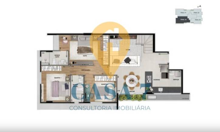 Apartamento à venda com 3 quartos, 84m² - Foto 10