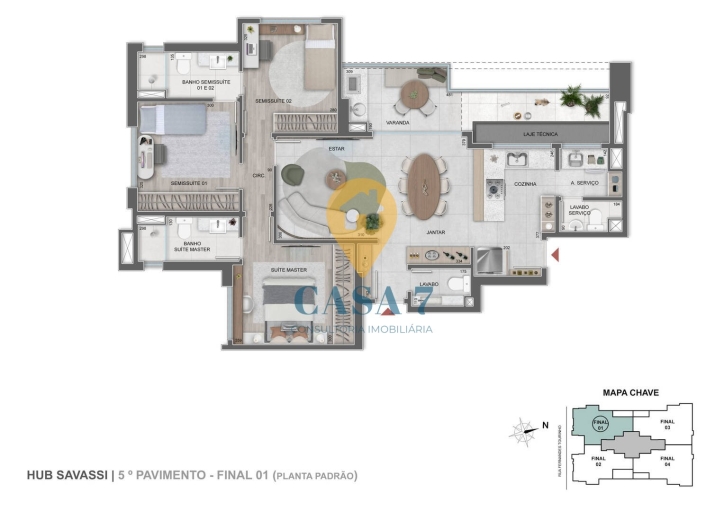 Apartamento à venda com 3 quartos, 99m² - Foto 2