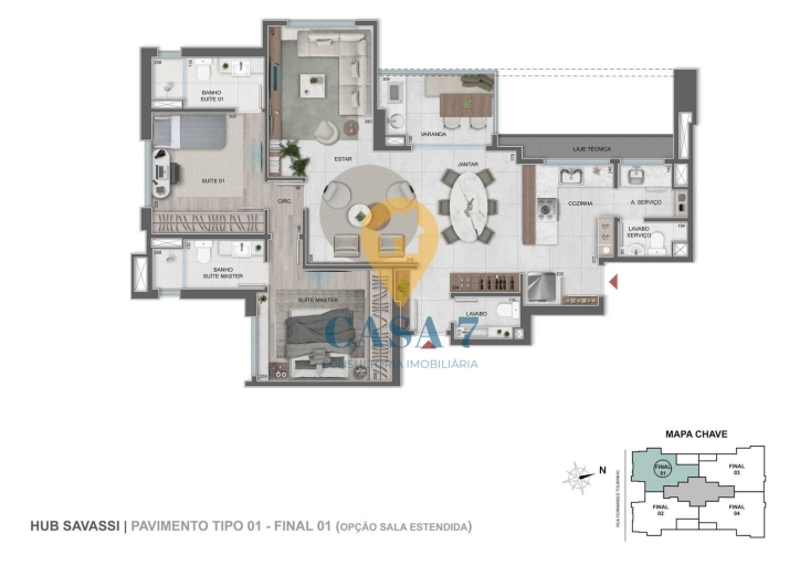 Apartamento à venda com 3 quartos, 99m² - Foto 7