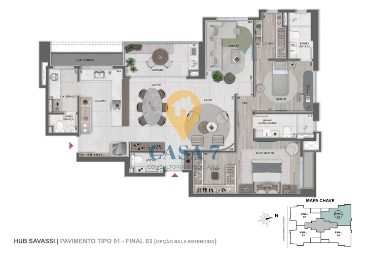 Apartamento à venda com 4 quartos, 157m² - Foto 11