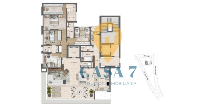 Apartamento à venda com 4 quartos, 199m² - Foto 13