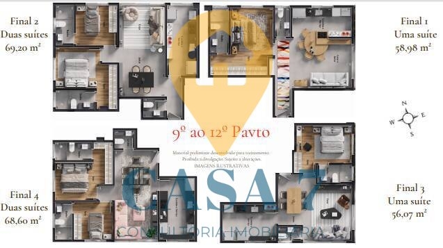 Apartamento à venda com 3 quartos, 115m² - Foto 1