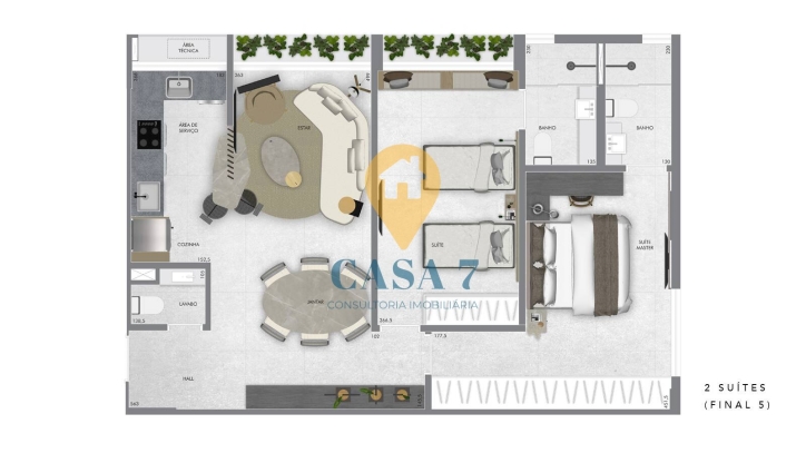 Apartamento à venda com 2 quartos, 78m² - Foto 14