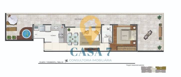 Apartamento à venda com 1 quarto, 39m² - Foto 6