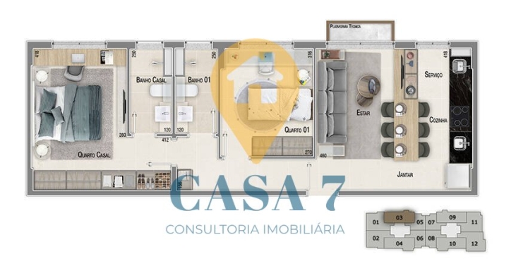 Apartamento à venda com 1 quarto, 69m² - Foto 7