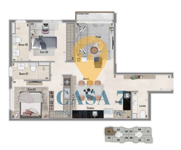 Apartamento à venda com 1 quarto, 69m² - Foto 21