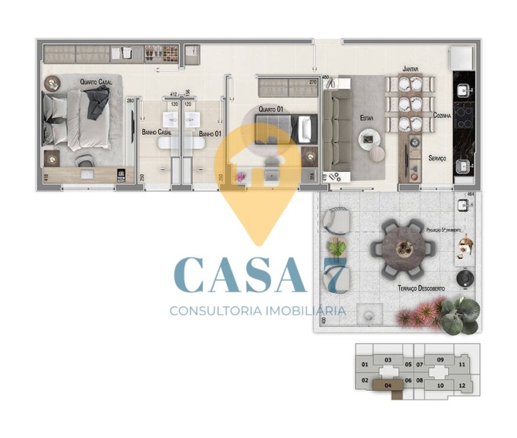 Apartamento à venda com 2 quartos, 58m² - Foto 6