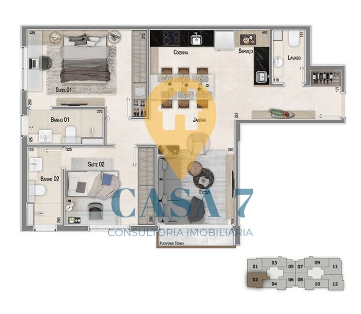 Apartamento à venda com 2 quartos, 58m² - Foto 24