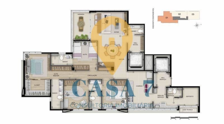 Apartamento à venda com 4 quartos, 134m² - Foto 17